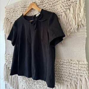 Kate Spade Bow Neck Slightly Cropped Top